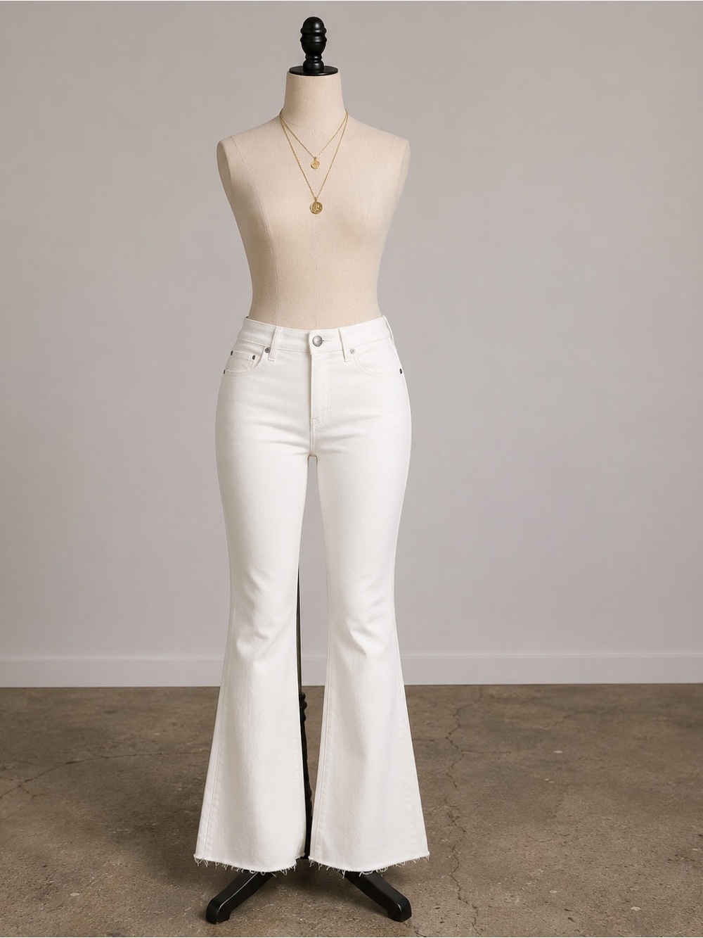 LOFT White Flare Jeans